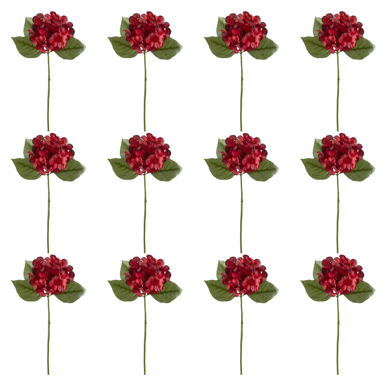 12 Pack: Burgundy Hydrangea Stem by Ashland®